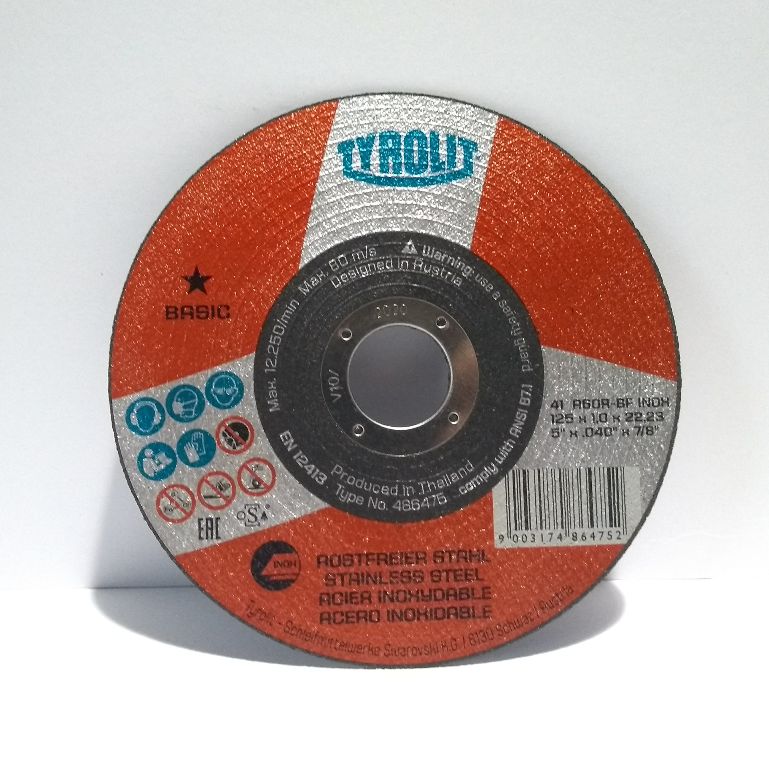 thumbnail image 2 of 5" X 1.2mm Metal Cutting Discs (125mm) – For Angle Grinder, Steel & Stainless, Pack Of 1 2 of 4